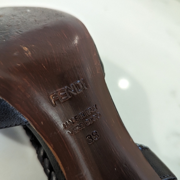 Fendi Leather Braided Spy Heels - Picture 6 of 10
